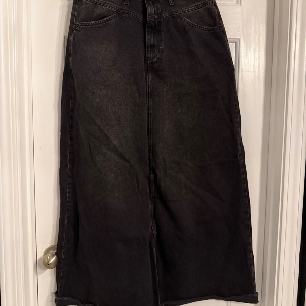 We The Free Dark Denim Skirt